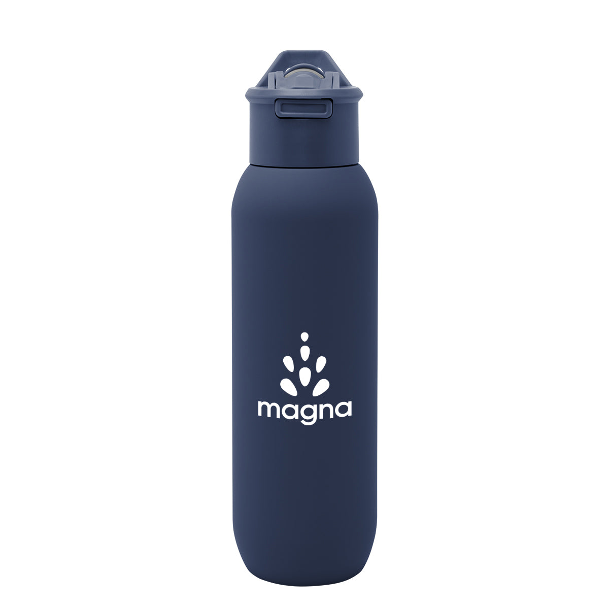 Hydrus Recycled Stainless Steel Bottle, 20 oz - Navy - Silk Screen