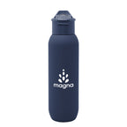 Hydrus Recycled Stainless Steel Bottle, 20 oz - Navy - Silk Screen