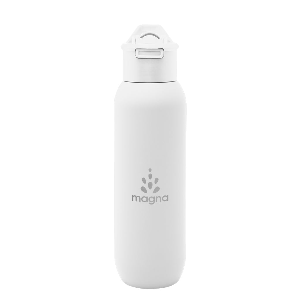 Hydrus Recycled Stainless Steel Bottle, 20 oz - White - Laser Engraving