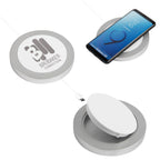 Hyper Charge Aluminum Wireless Charger, 15W - White with Silver - Silk Screen