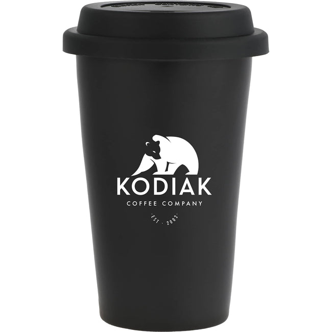I'm Not a Paper Cup Ceramic Tumbler with Silicone Lid, 10 oz