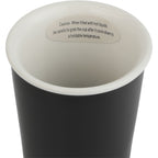 I'm Not a Paper Cup Ceramic Tumbler with Silicone Lid, 10 oz Laser Engraving - Black - Detail 2