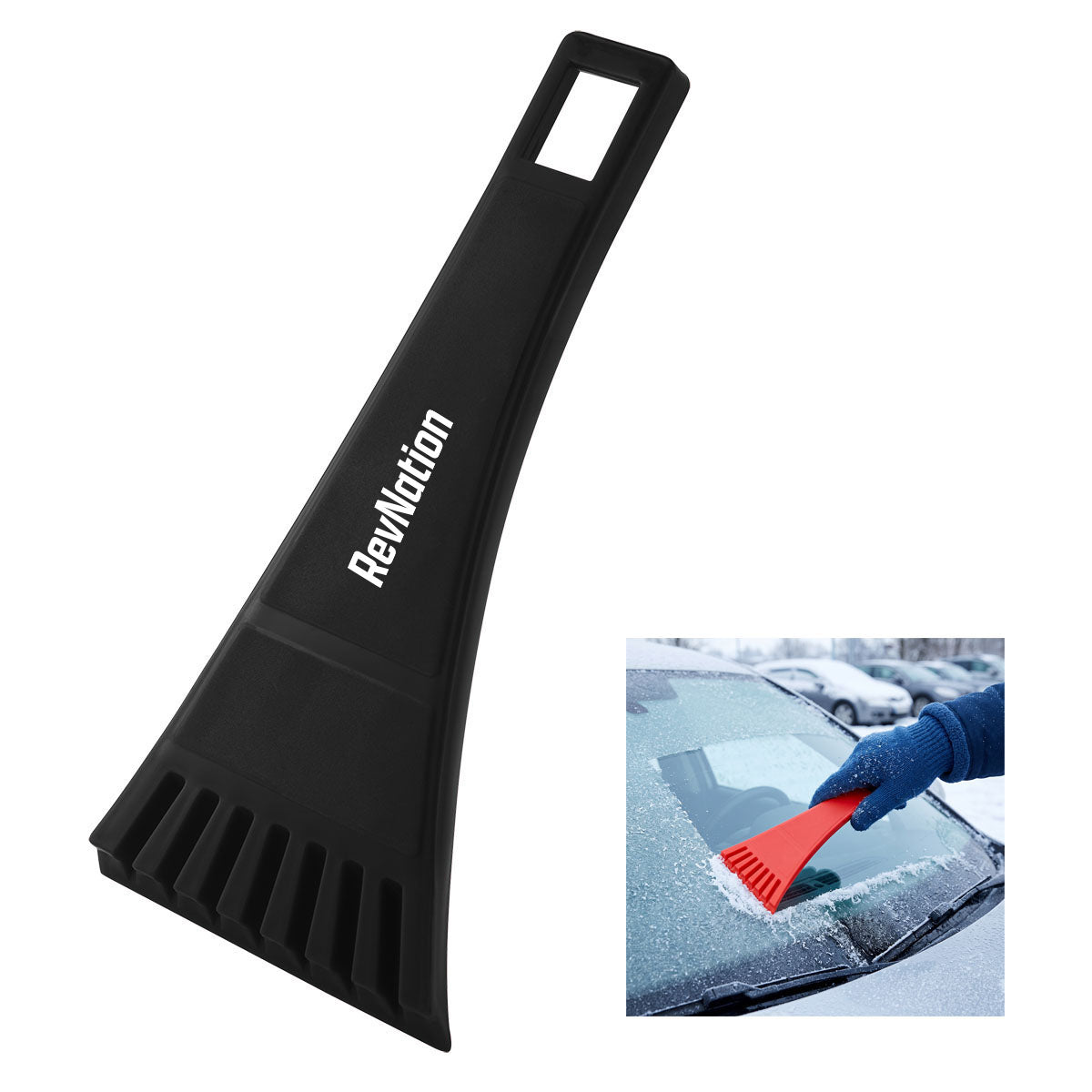 Ice Scraper, Recycled - Black - Pad Print