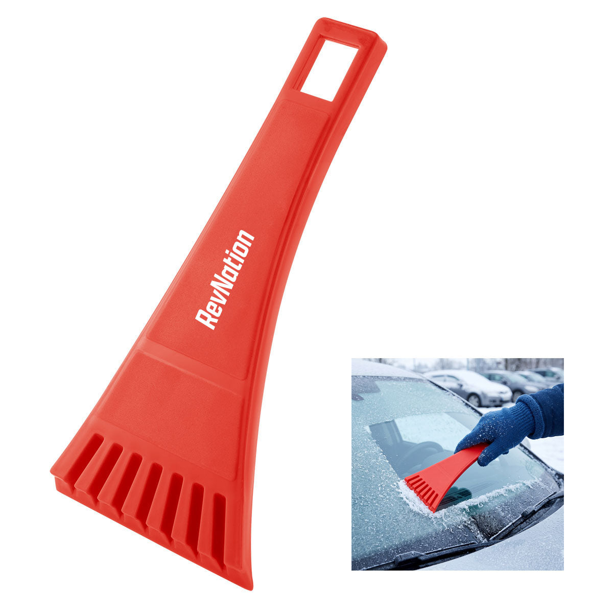 Ice Scraper, Recycled - Red - Pad Print