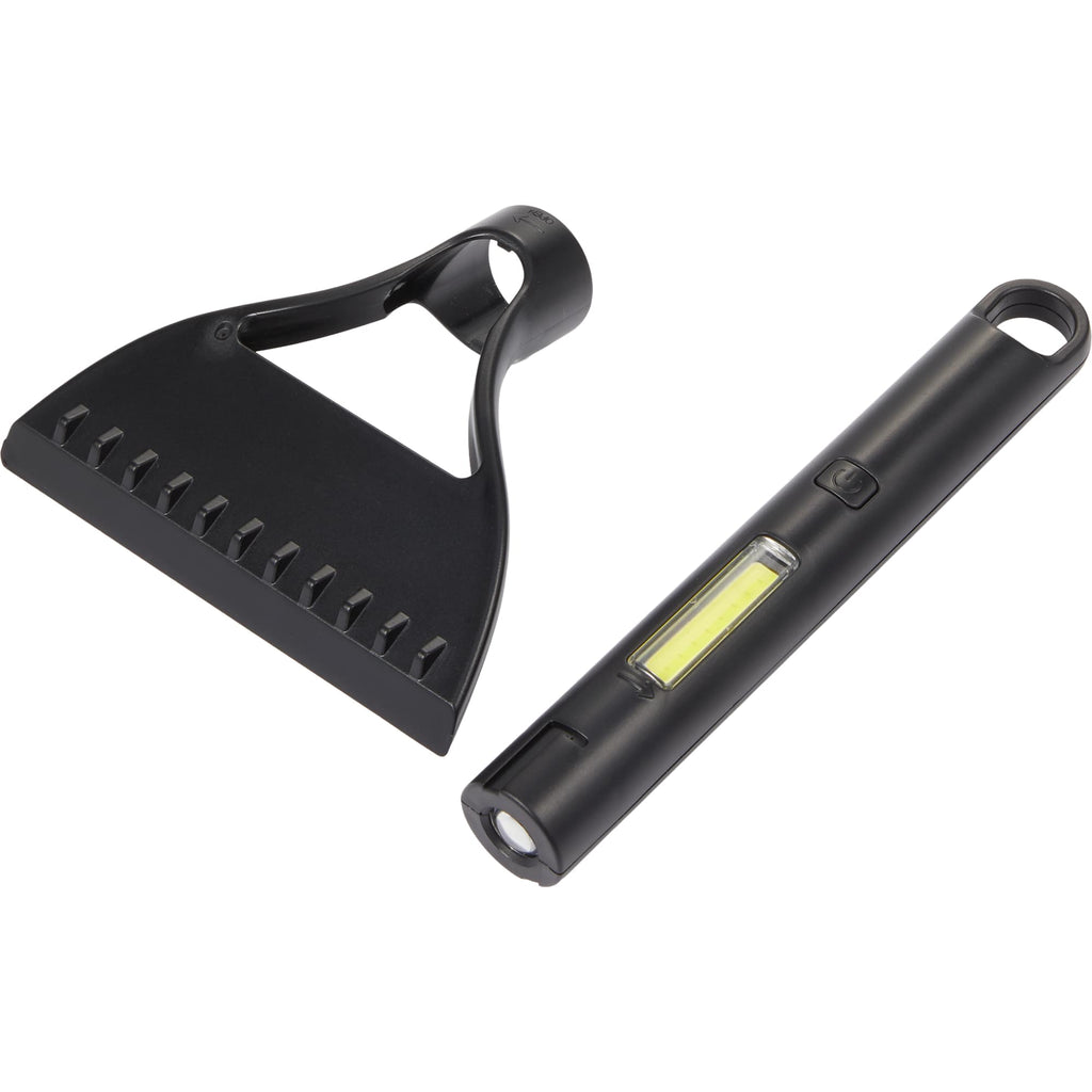 Ice Scraper with Flashlight and Work Light - Black - Detail