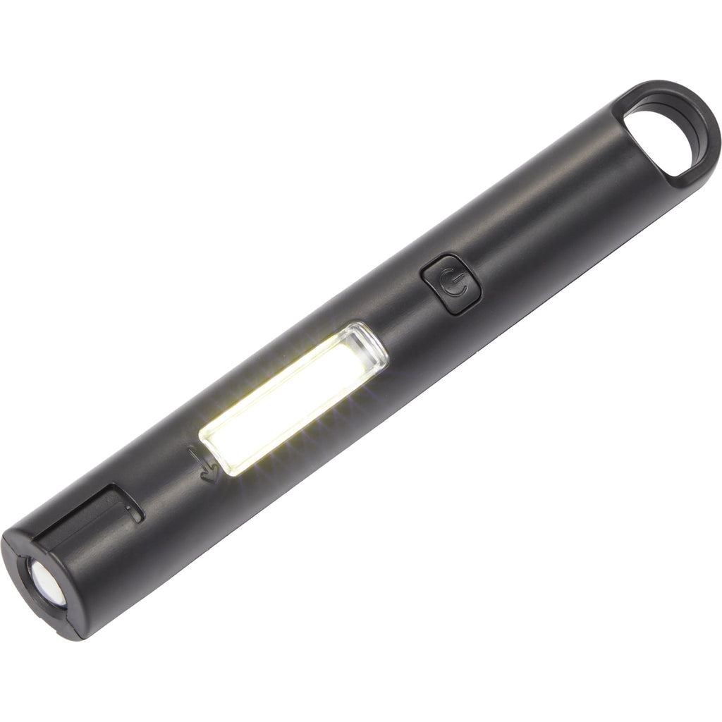 Ice Scraper with Flashlight and Work Light - Black - Right Angle 2