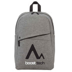 Iconic Slim Laptop Backpack, 15 Inch Embroidery - Graphite - Front