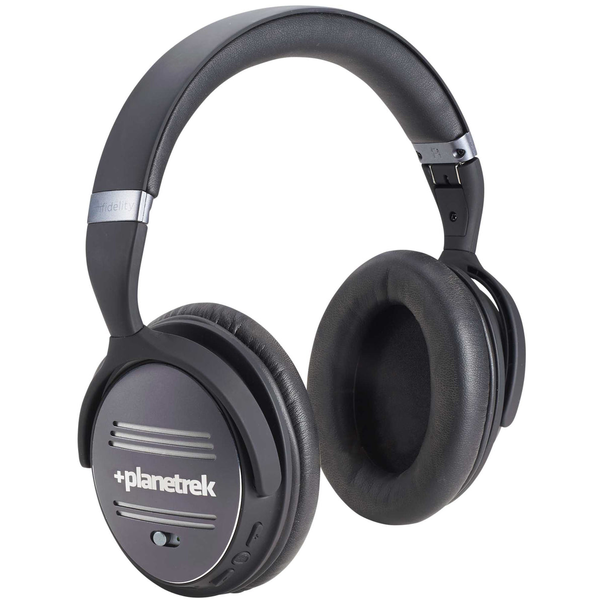 ifidelity Noise Cancelling Bluetooth Headphones with Case Laser Engraving - Black - Front