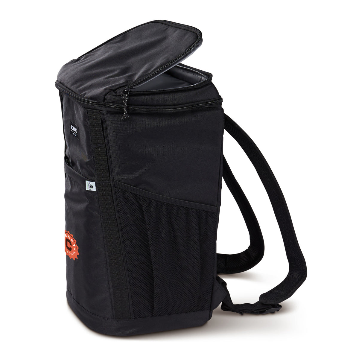 Igloo Backpack Cooler in Repreve Recycled Fabric, 36 Cans Transfer - Black - View 4