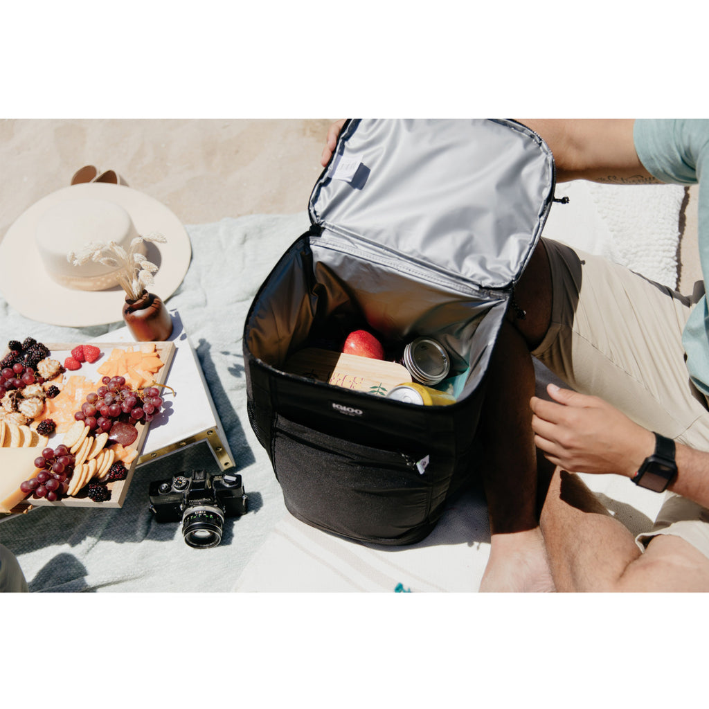 Igloo Backpack Cooler in Repreve Recycled Fabric, 36 Cans Transfer - Black - View 8