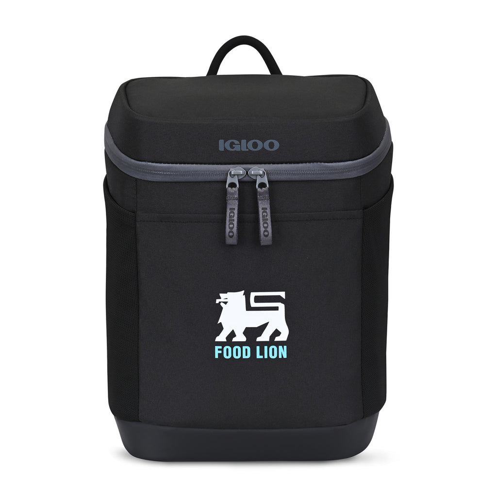 Igloo Day Chiller Recycled Backpack Cooler, 12 Cans Embroidery - Black - View 1