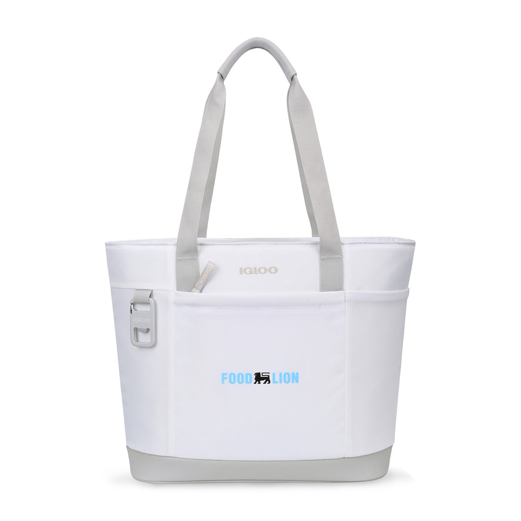 Igloo Day Chiller Recycled Tote Cooler, 20 Cans Embroidery - Cloud White - View 1
