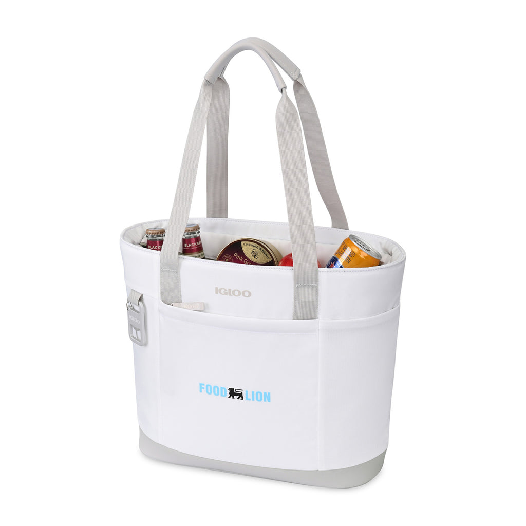Igloo Day Chiller Recycled Tote Cooler, 20 Cans Embroidery - Cloud White - View 2