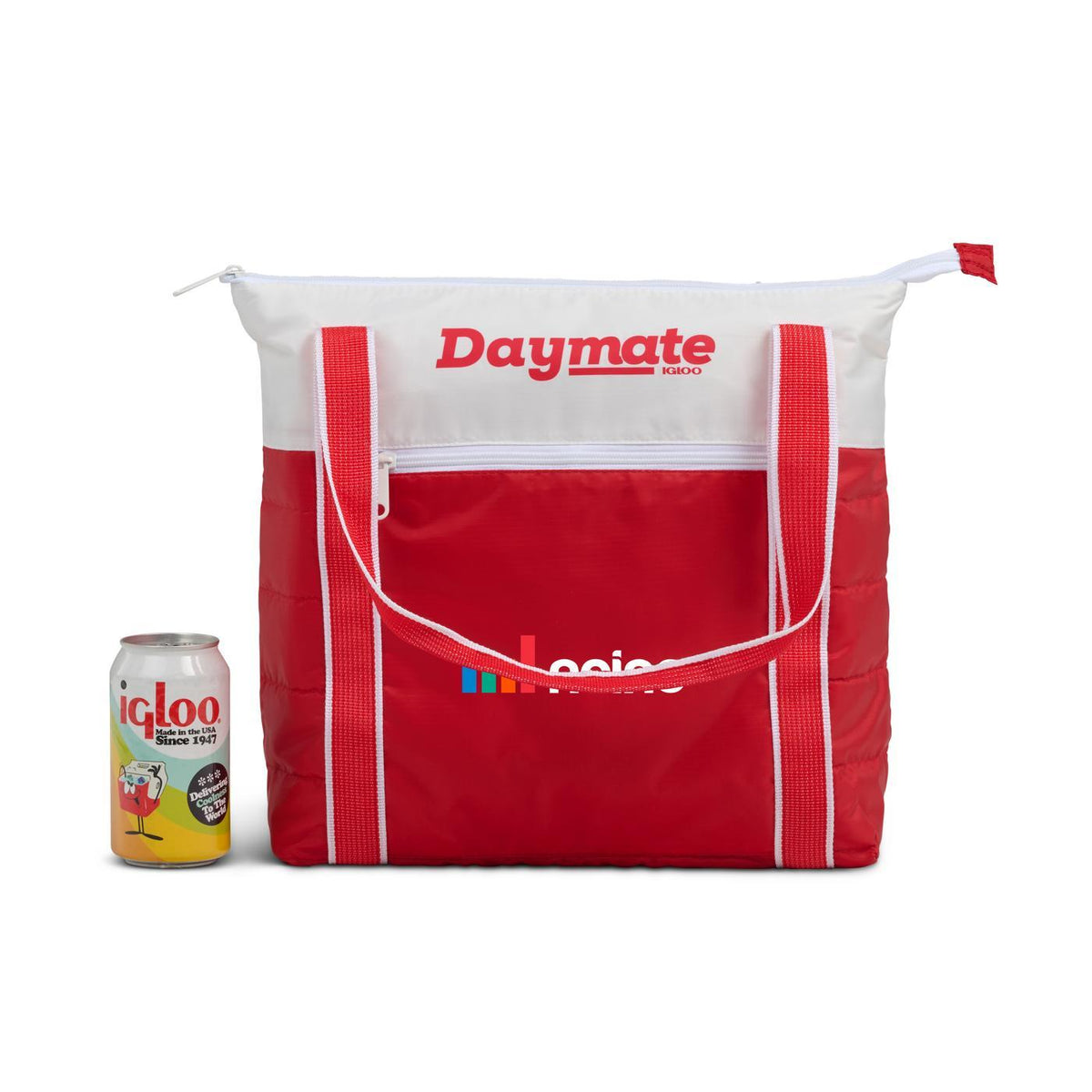 Igloo Daymate Packable Recycled Cooler, 15 Cans Transfer - White/Red - View 5