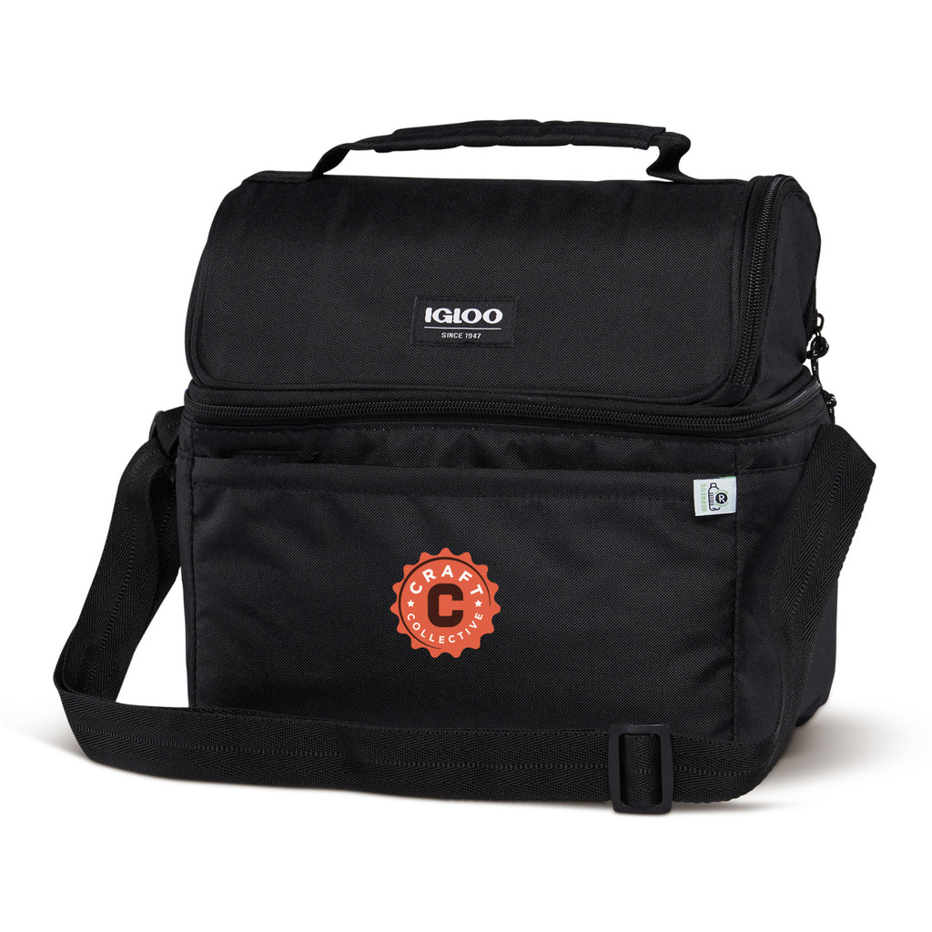 Igloo Lunch Pail Cooler in Repreve Recycled Fabric Transfer - Black - View 2