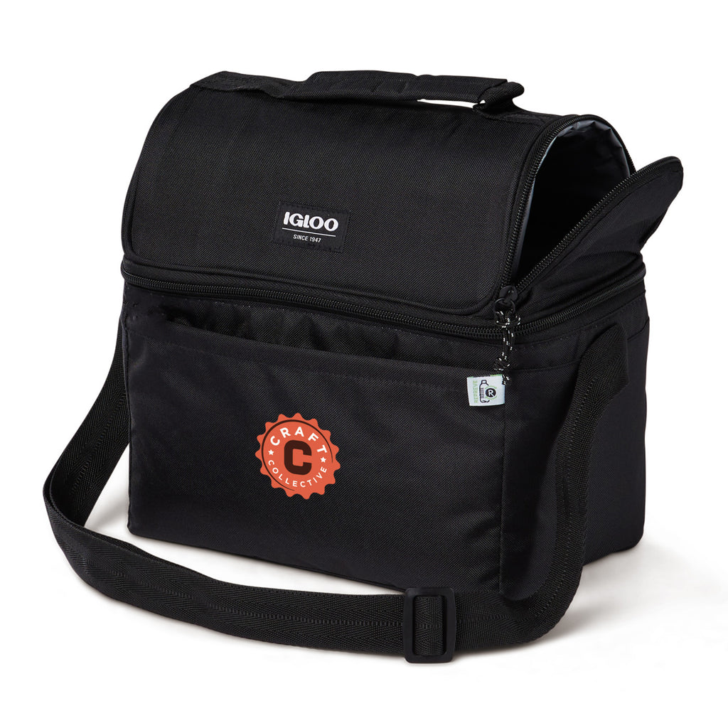 Igloo Lunch Pail Cooler in Repreve Recycled Fabric Transfer - Black - View 5