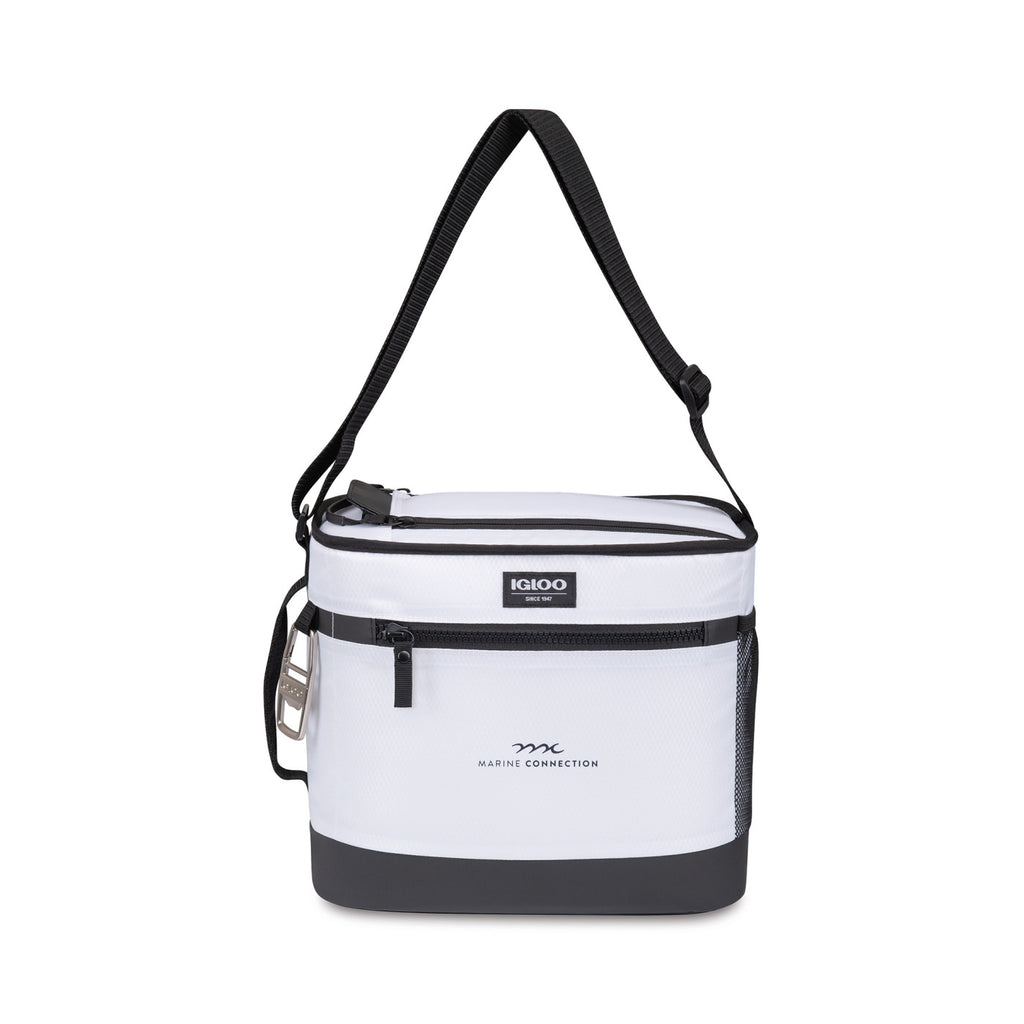 Igloo Maddox Deluxe Cooler with Folding Lid, 24 Cans Embroidery - White - View 1