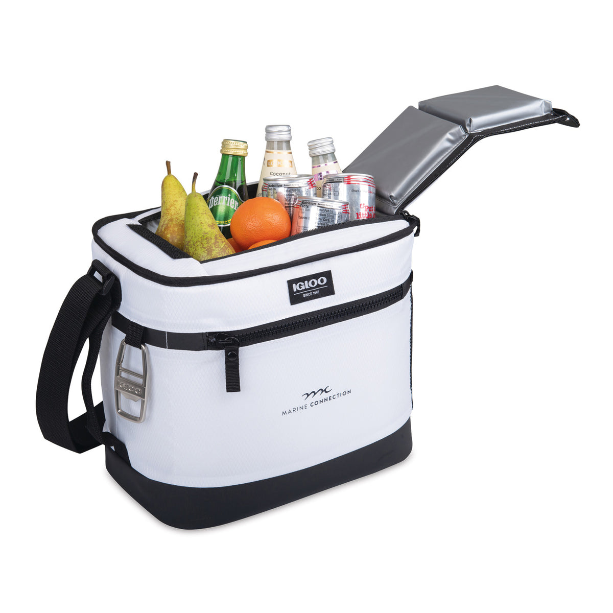 Igloo Maddox Deluxe Cooler with Folding Lid, 24 Cans - White - View 2