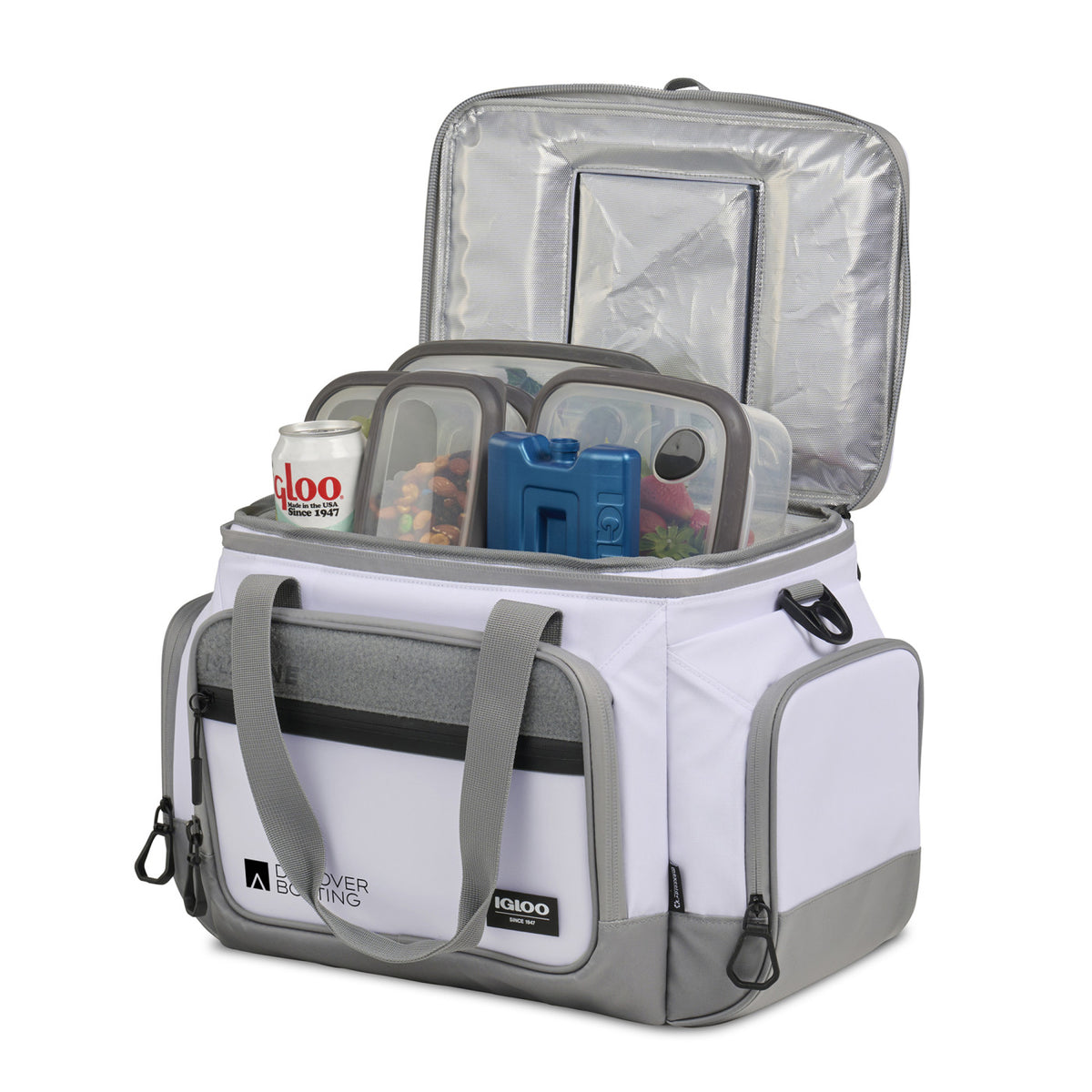 Igloo Marine Square Cooler with Hatch Lid, 30 Cans - White - View 5
