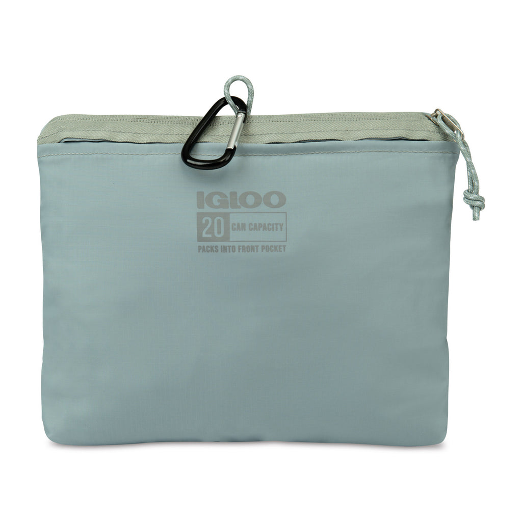 Igloo Packable Puffer Cooler Bag, 20 Cans - Aqua Gray - View 3