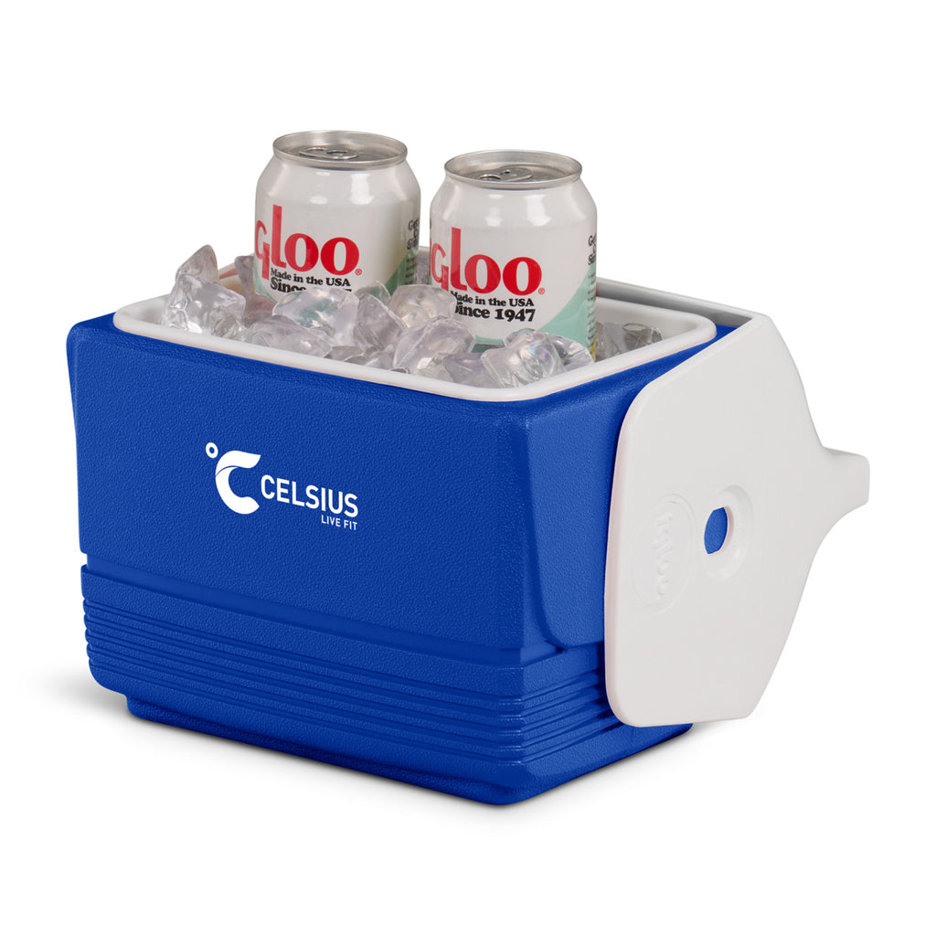 Igloo Playmate Mini Cooler, 4 Qt Full Color - White-Majestic Blue - View 5