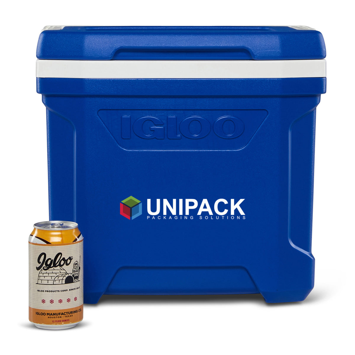Igloo Profile Hard Cooler, 16 Qt Full Color - White-Majestic Blue - View 2