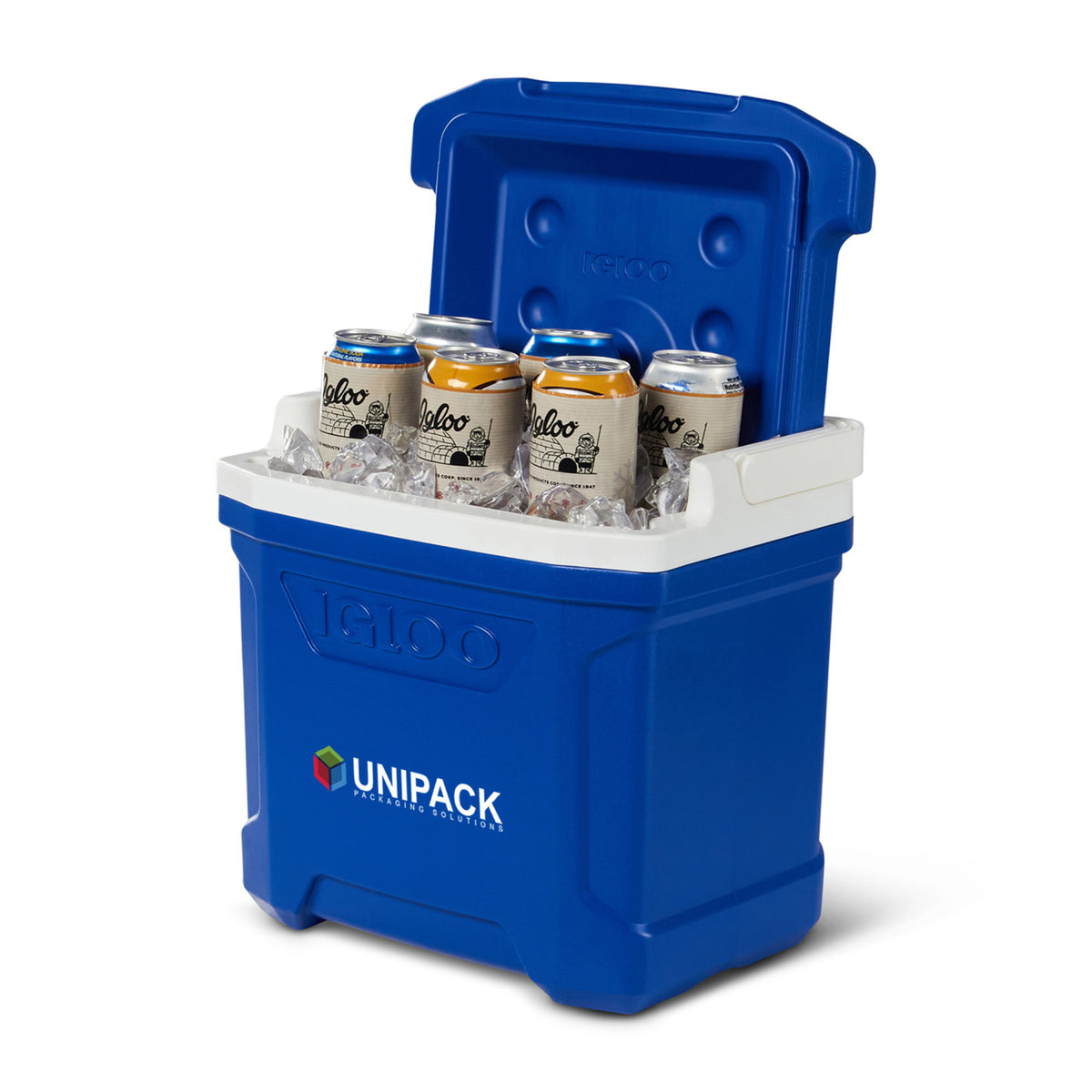 Igloo Profile Hard Cooler, 16 Qt Full Color - White-Majestic Blue - View 6