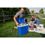 Igloo Profile Roller Cooler, 28 Qt Full Color - White-Majestic Blue - View 13