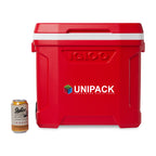 Igloo Profile Roller Cooler, 28 Qt Full Color - White-Red Star - View 2