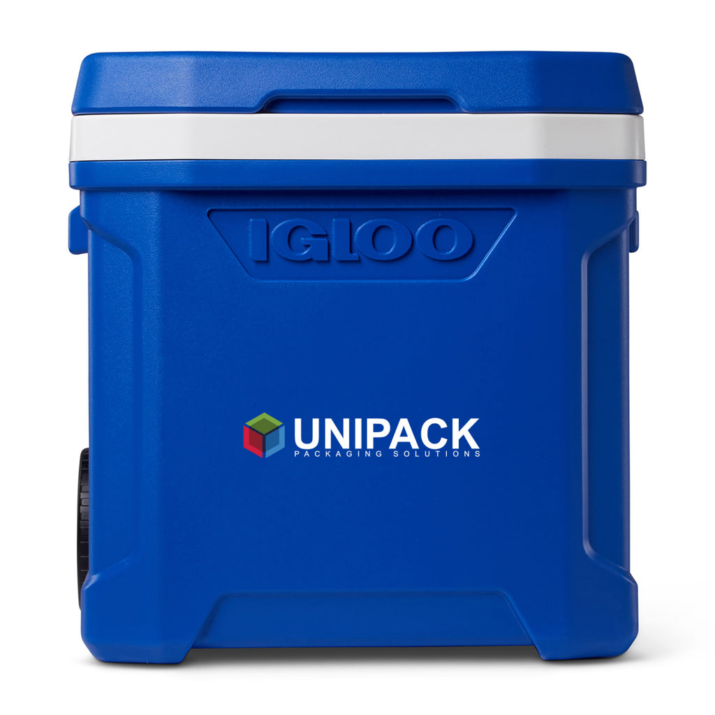 Igloo Profile Roller Cooler, 60 Qt Full Color - White-Majestic Blue - View 1