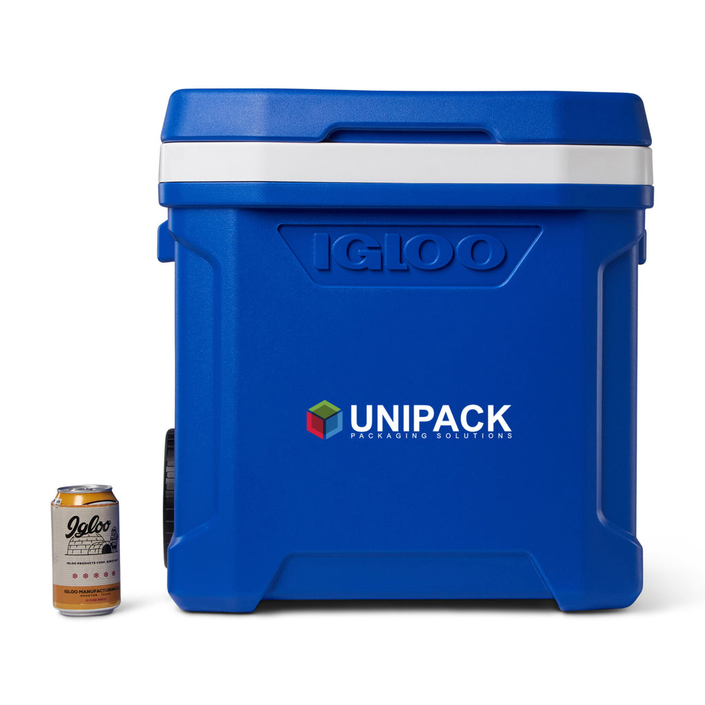 Igloo Profile Roller Cooler, 60 Qt Full Color - White-Majestic Blue - View 2