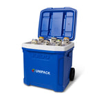 Igloo Profile Roller Cooler, 60 Qt Full Color - White-Majestic Blue - View 3