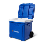 Igloo Profile Roller Cooler, 60 Qt Full Color - White-Majestic Blue - View 4