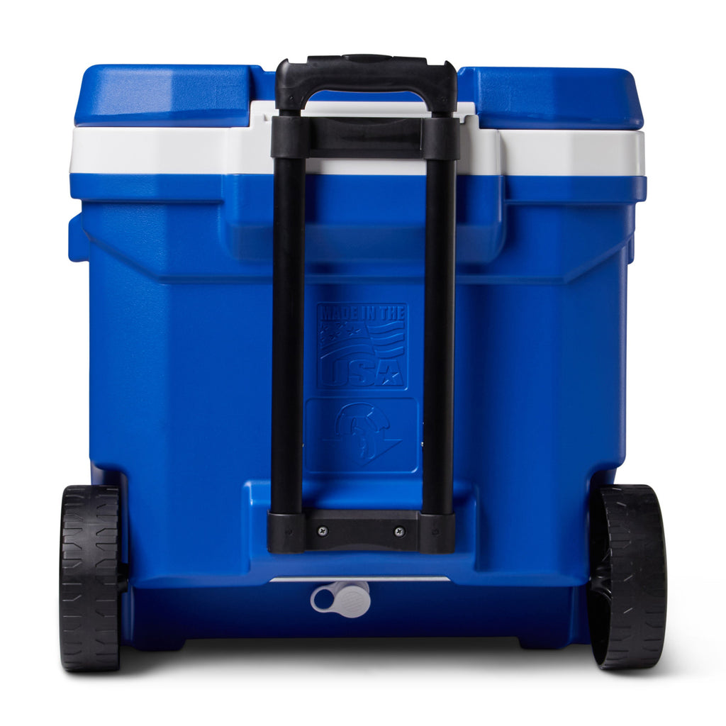 Igloo Profile Roller Cooler, 60 Qt Full Color - White-Majestic Blue - View 7
