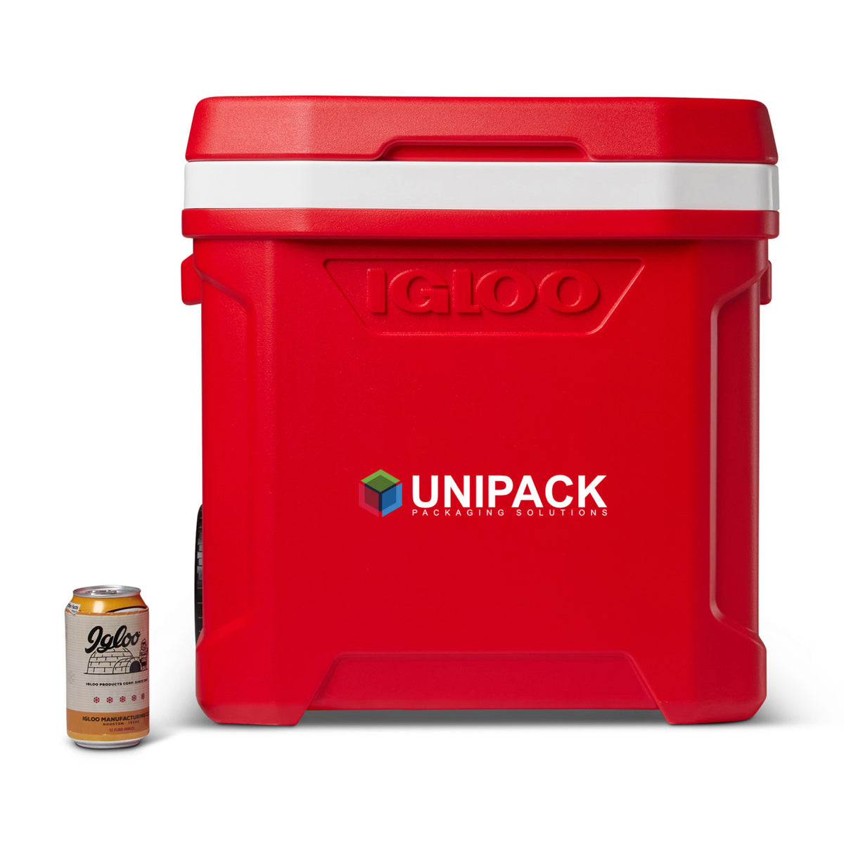 Igloo Profile Roller Cooler, 60 Qt Full Color - White-Red Star - View 2