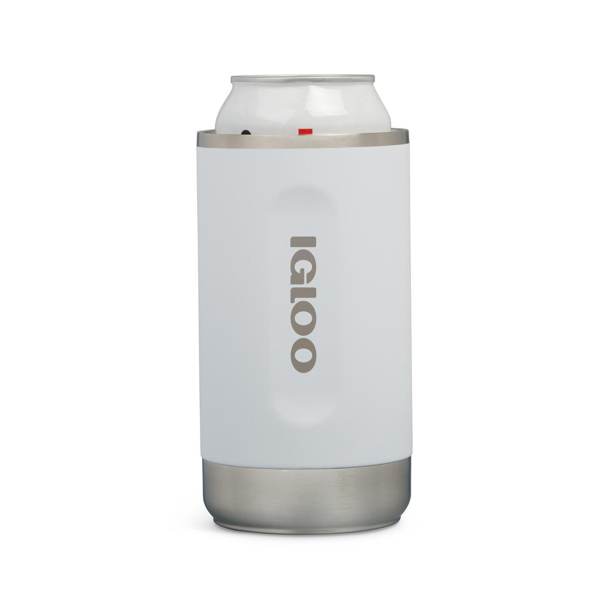 Igloo Recycled Stainless Steel Can Cooler Full Color - White - View 4