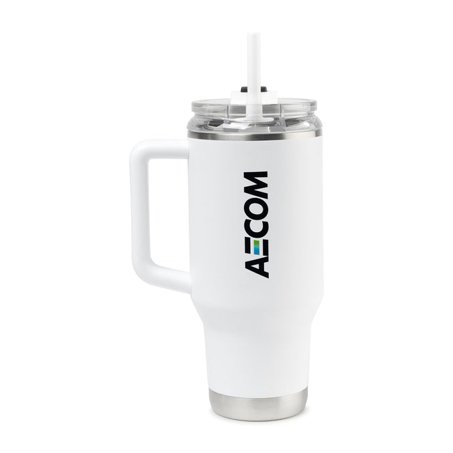 Igloo Recycled Stainless Steel Travel Tumbler with Handle, 32 oz Full Color