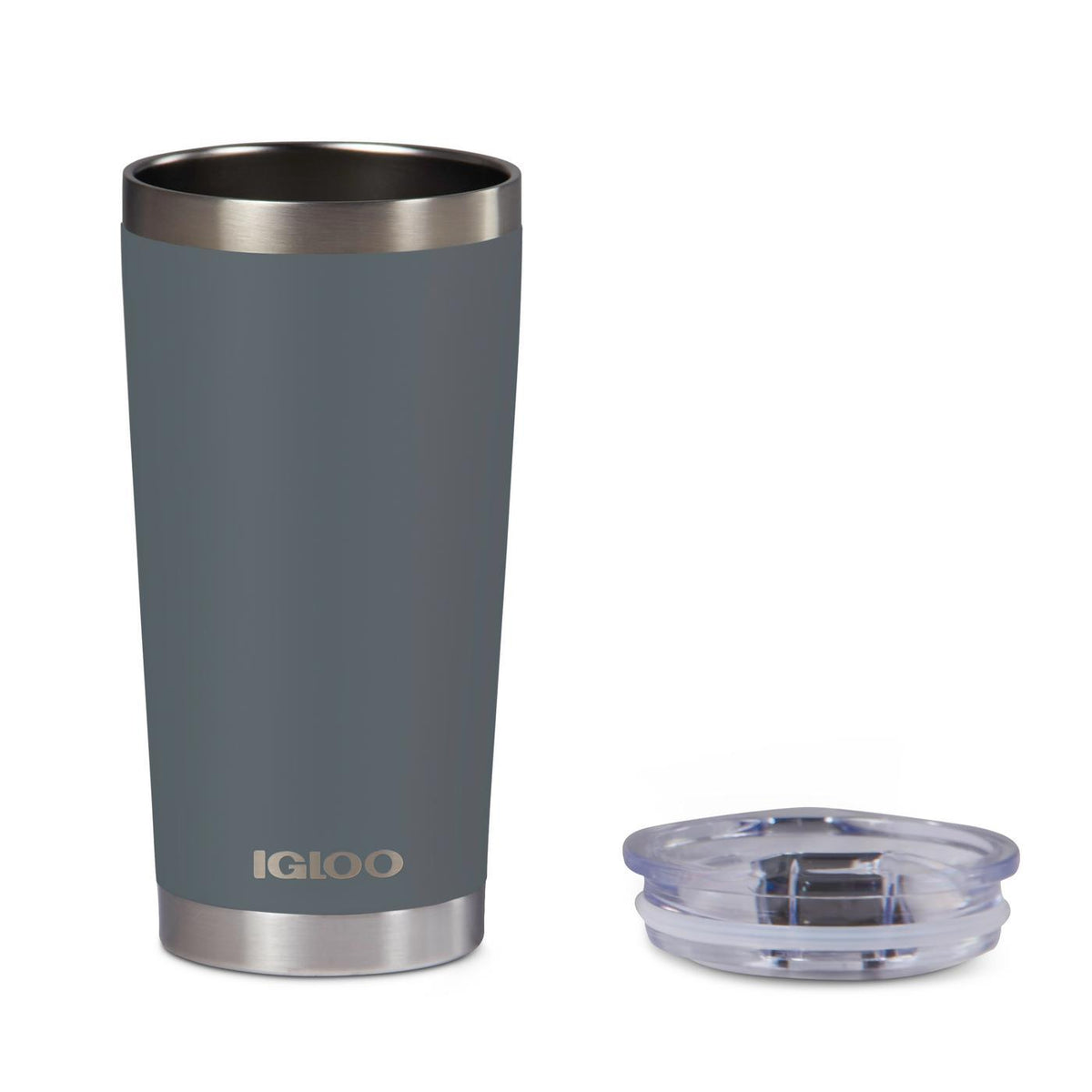 Igloo Recycled Stainless Steel Tumbler, 20 oz Laser Engraving - Carbonite - View 6