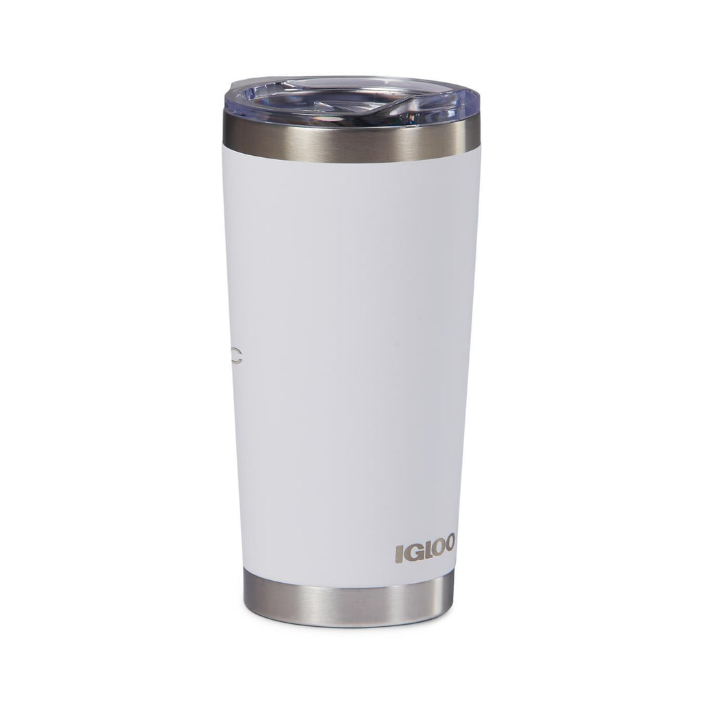 Igloo Recycled Stainless Steel Tumbler, 20 oz Laser Engraving - White - View 2