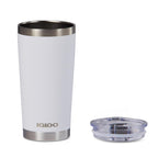 Igloo Recycled Stainless Steel Tumbler, 20 oz Laser Engraving - White - View 6