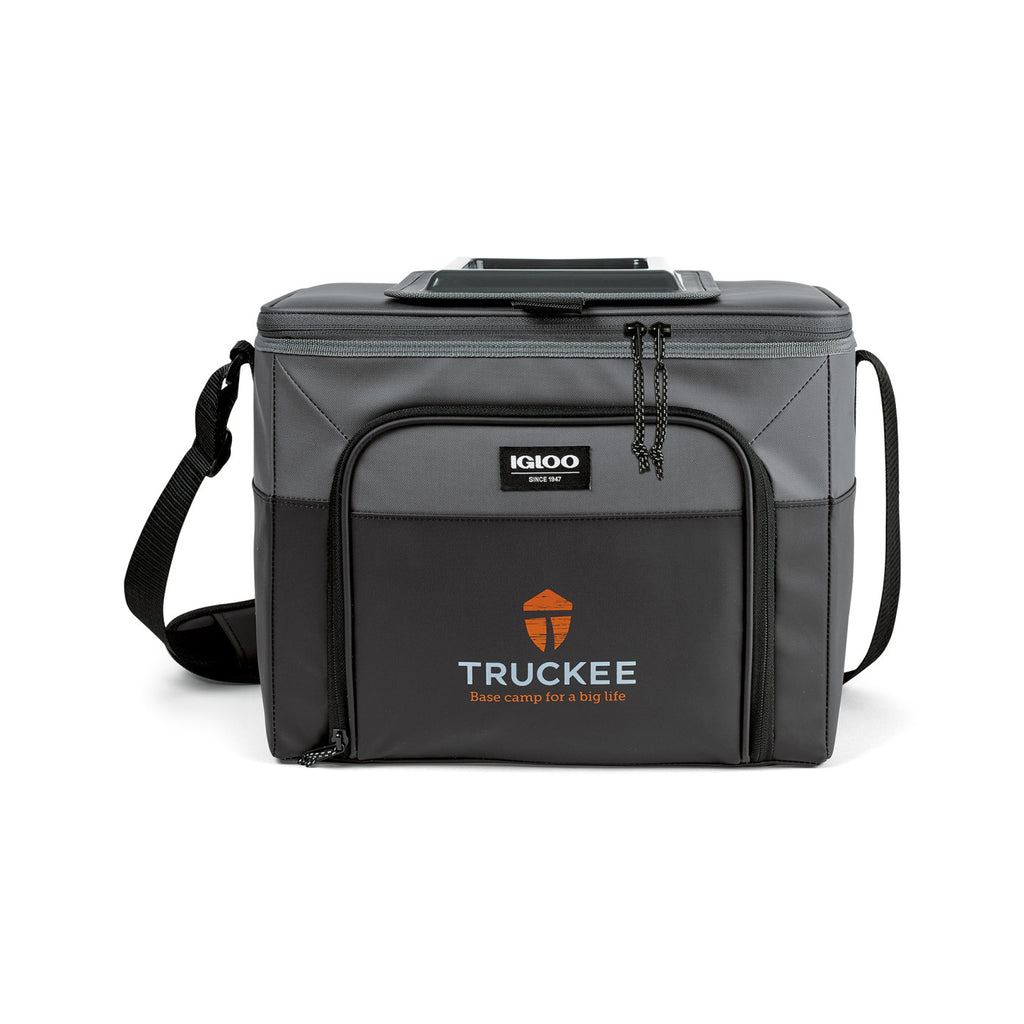 Igloo Seadrift Cooler with Hard Liner, 24 Cans Embroidery - Black-Grey - View 1