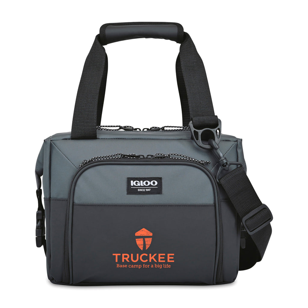 Igloo Seadrift Snap Down Cooler, 12 Cans Embroidery - Black-Grey - View 1