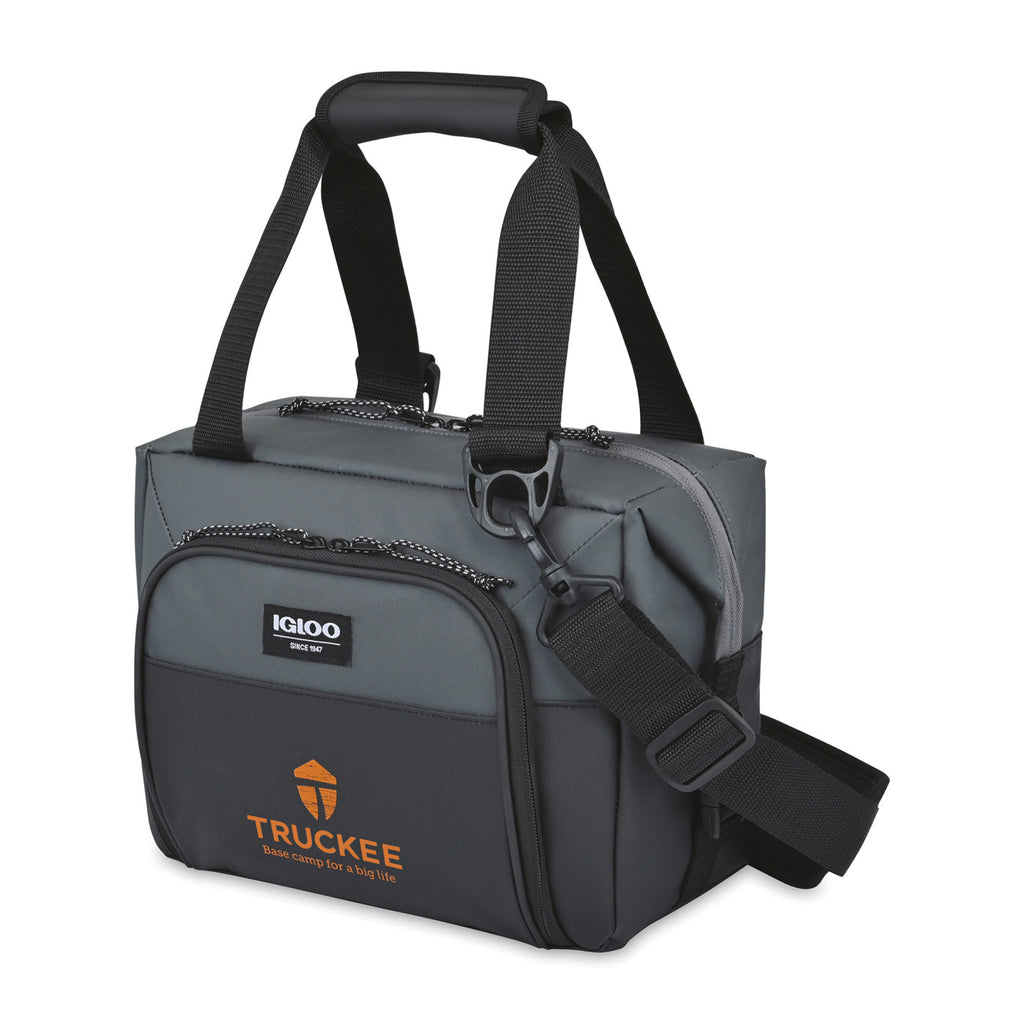 Igloo Seadrift Snap Down Cooler, 12 Cans Embroidery - Black-Grey - View 2