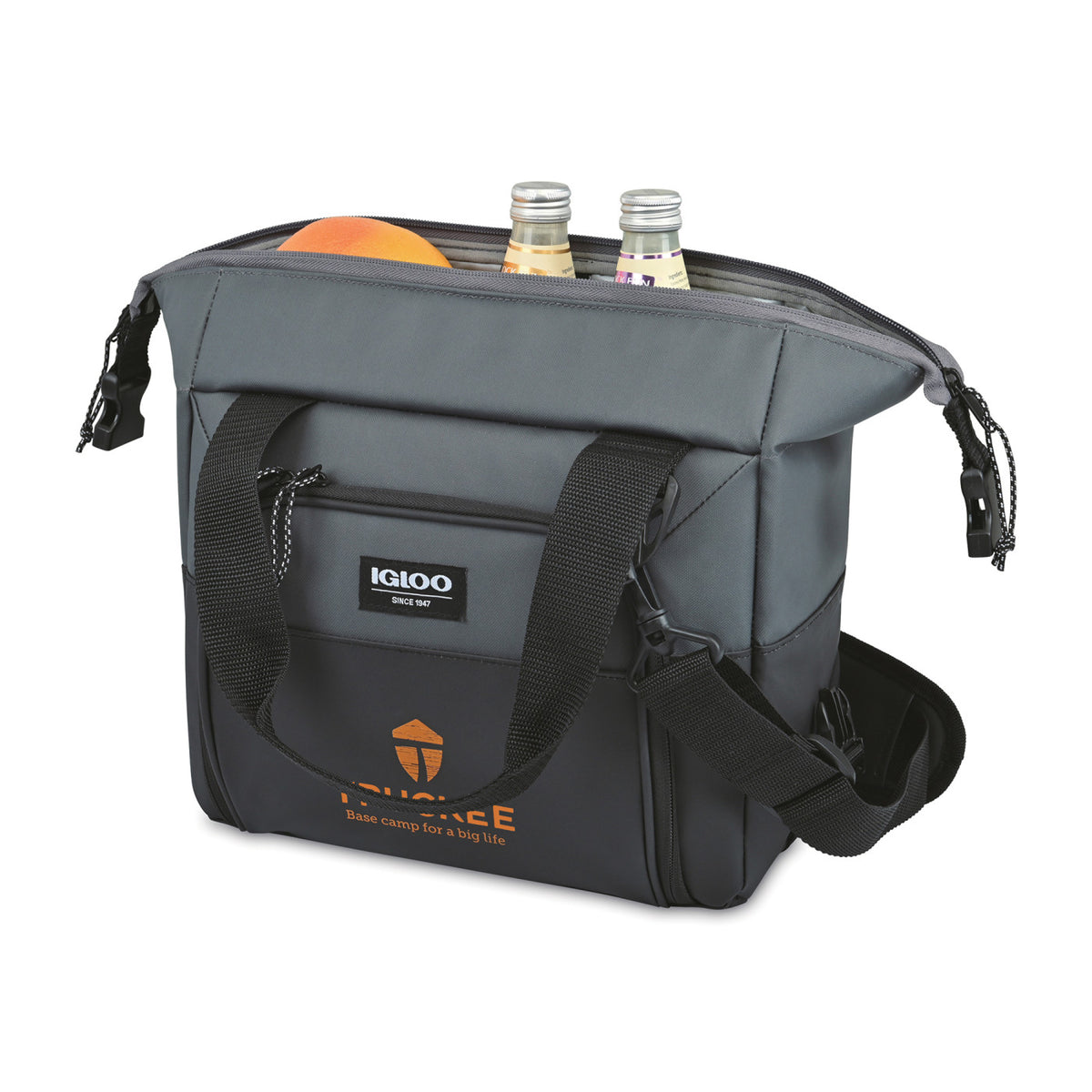 Igloo Seadrift Snap Down Cooler, 12 Cans Embroidery - Black-Grey - View 3