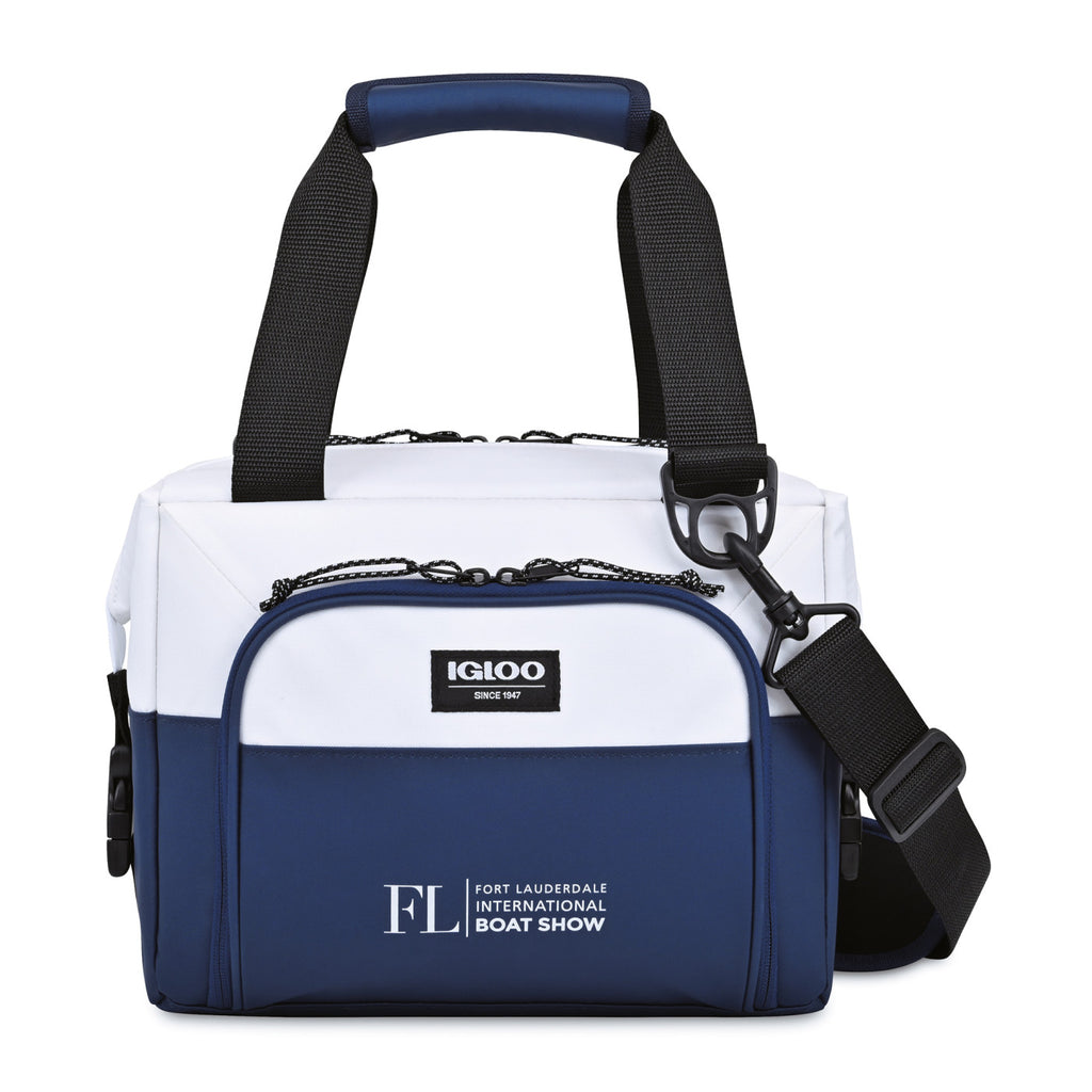 Igloo Seadrift Snap Down Cooler, 12 Cans Embroidery - Navy-White - View 1