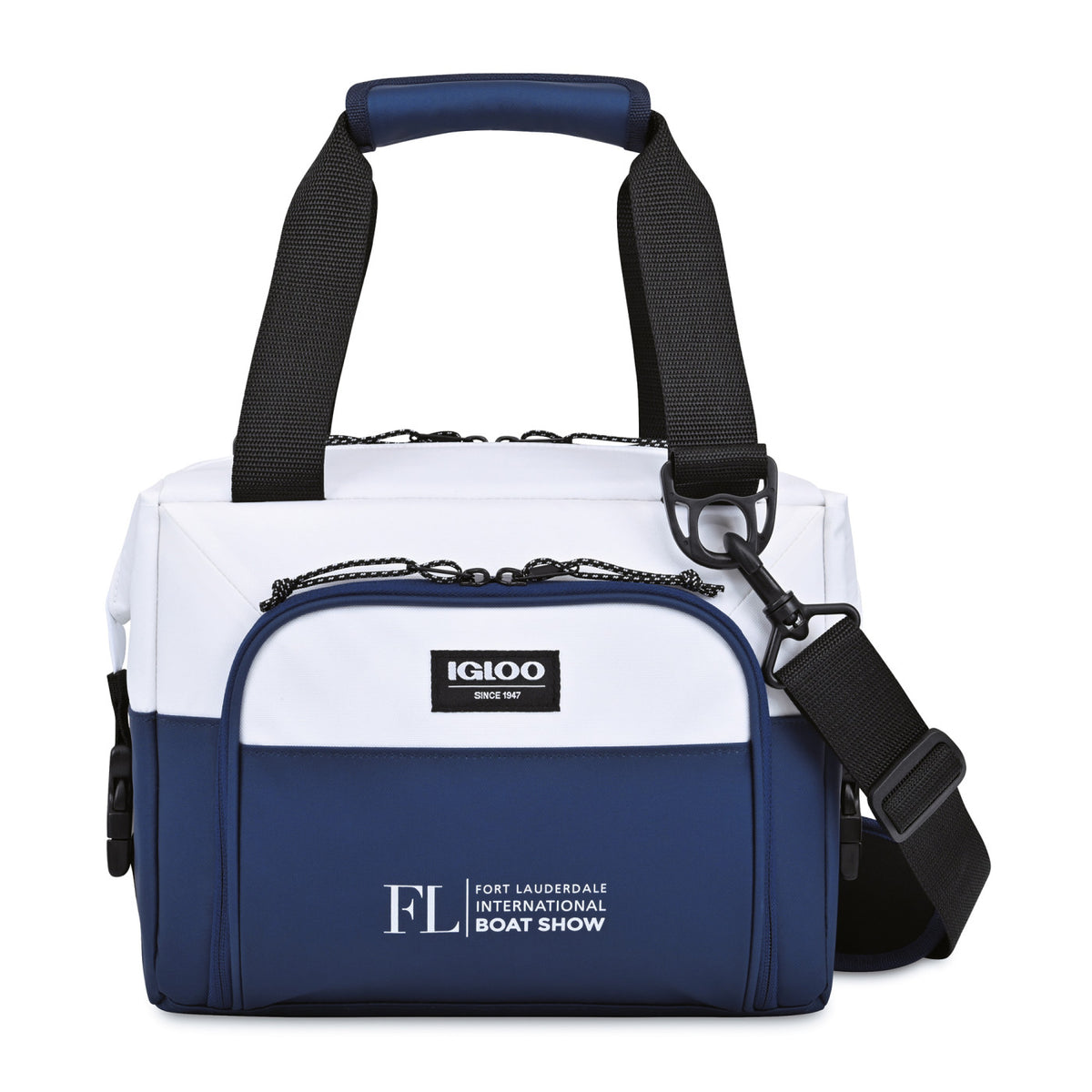 Igloo Seadrift Snap Down Cooler, 12 Cans Embroidery - Navy-White - View 1
