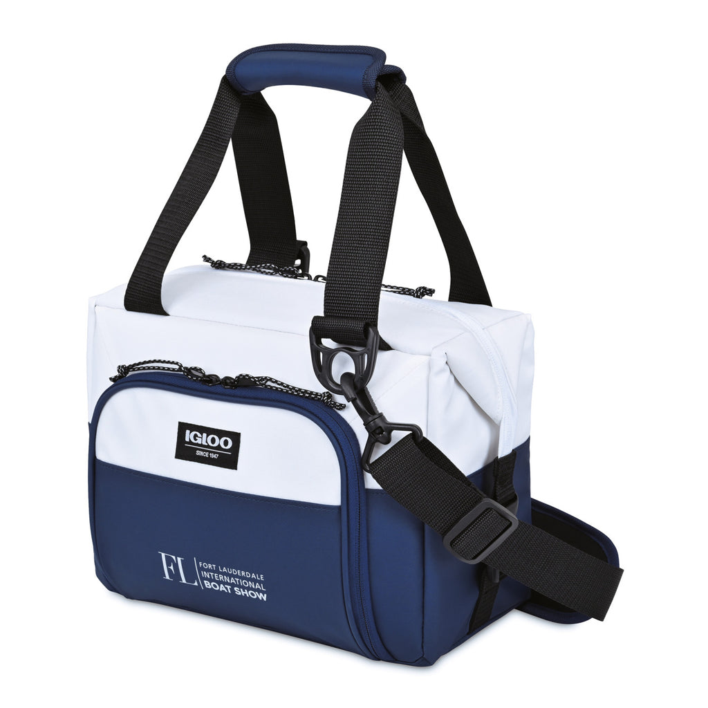 Igloo Seadrift Snap Down Cooler, 12 Cans Embroidery - Navy-White - View 3