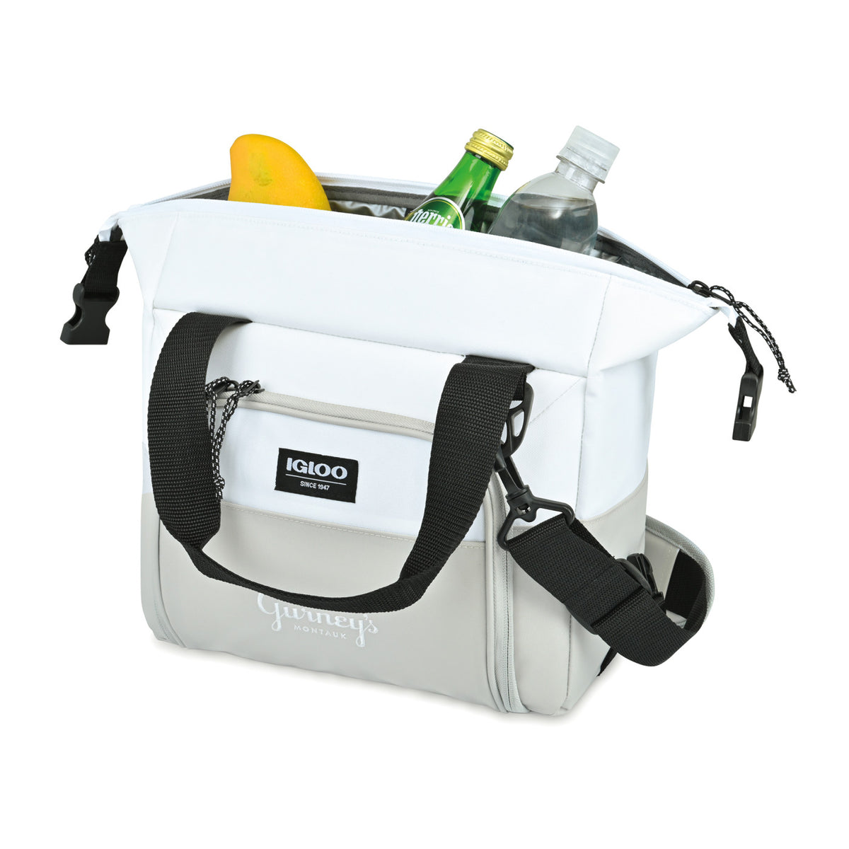 Igloo Seadrift Snap Down Cooler, 12 Cans Embroidery - White-Grey - View 2