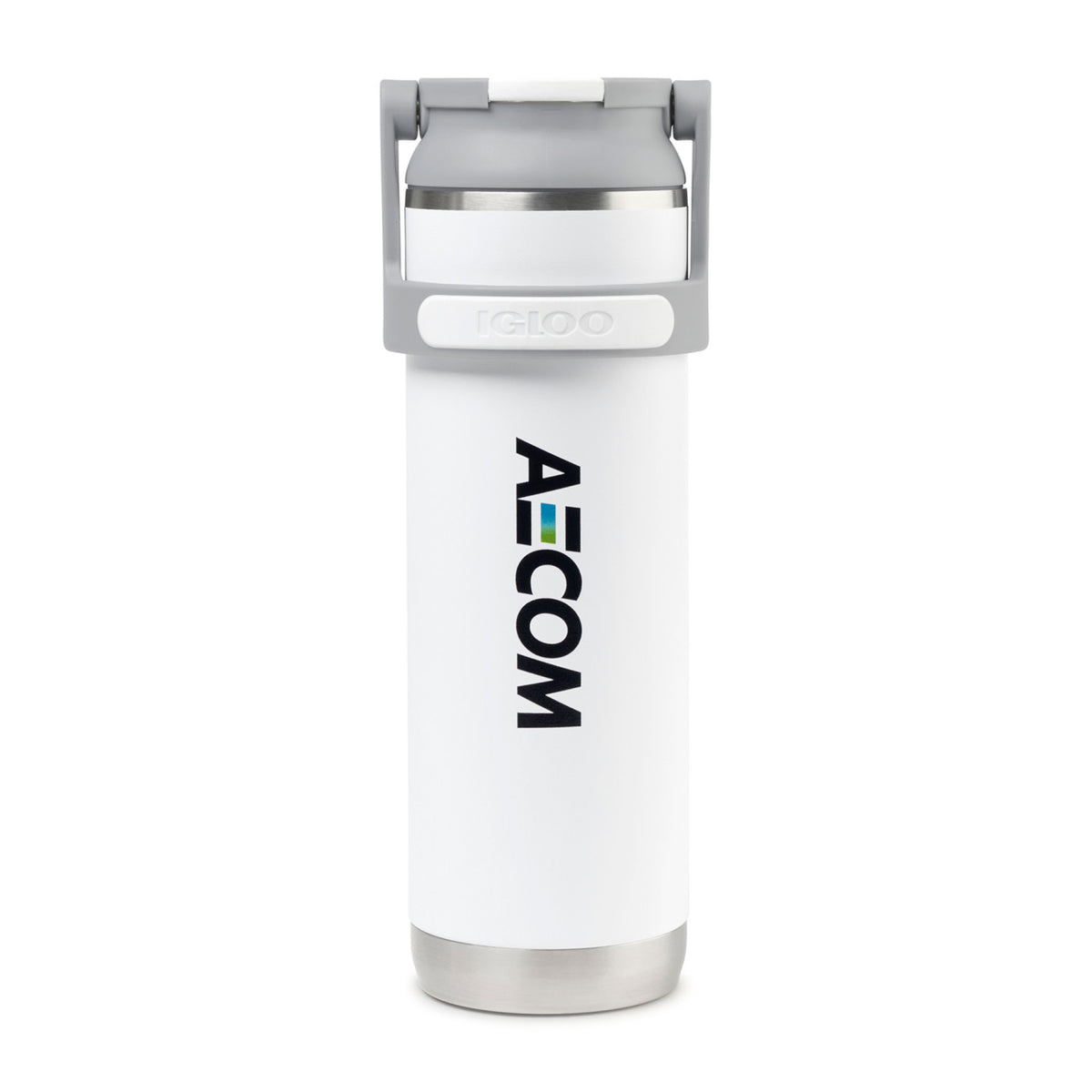 Igloo Sport Sipper Straw Bottle, 20 oz Laser Engraving - White - View 1