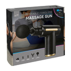 iLive Compact Cordless Massage Gun, 4 Heads - Black - View 6